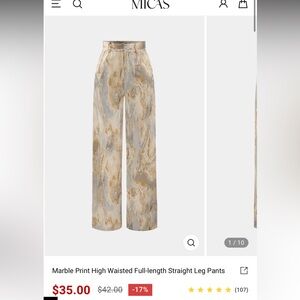 High Waist Silk Dress Pants from MICA’S size XXS NWT